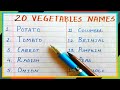 20 Vegetables Name In English Vegetables Name For Kids