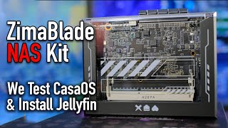 Tiny NAS! ZimaBlade NAS Kit Review - Jellyfin Install, Linux/CasaOS, & 2 NAS HDDs