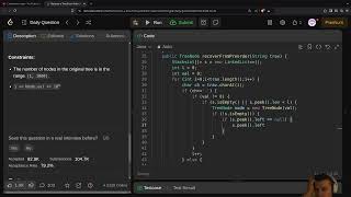 Download the video "🄵🄰🄸🄻 Leetcode 1028. Recover a Tree From Preorder Traversal"
