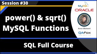 SQL - Part 30 - power() and sqrt() MySQL Numeric Functions
