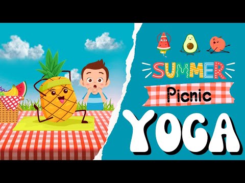 🍉 Summer Picnic Yoga 🧘‍♀️| Calming Yoga for Kids | Kids Yoga | Summer Brian Break | Summer Yoga 🌞