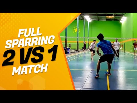 How to Practice Badminton Singles Consistency | Game Strategy Training | Full Sparring 2 vs 1 Match