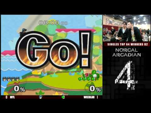 NorCal Arcadian 4 Singles Top 64 Winners R2 MYL (Marth) vs Weedlar (Yoshi)