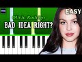 Olivia Rodrigo - bad idea right? - Piano Tutorial [EASY]