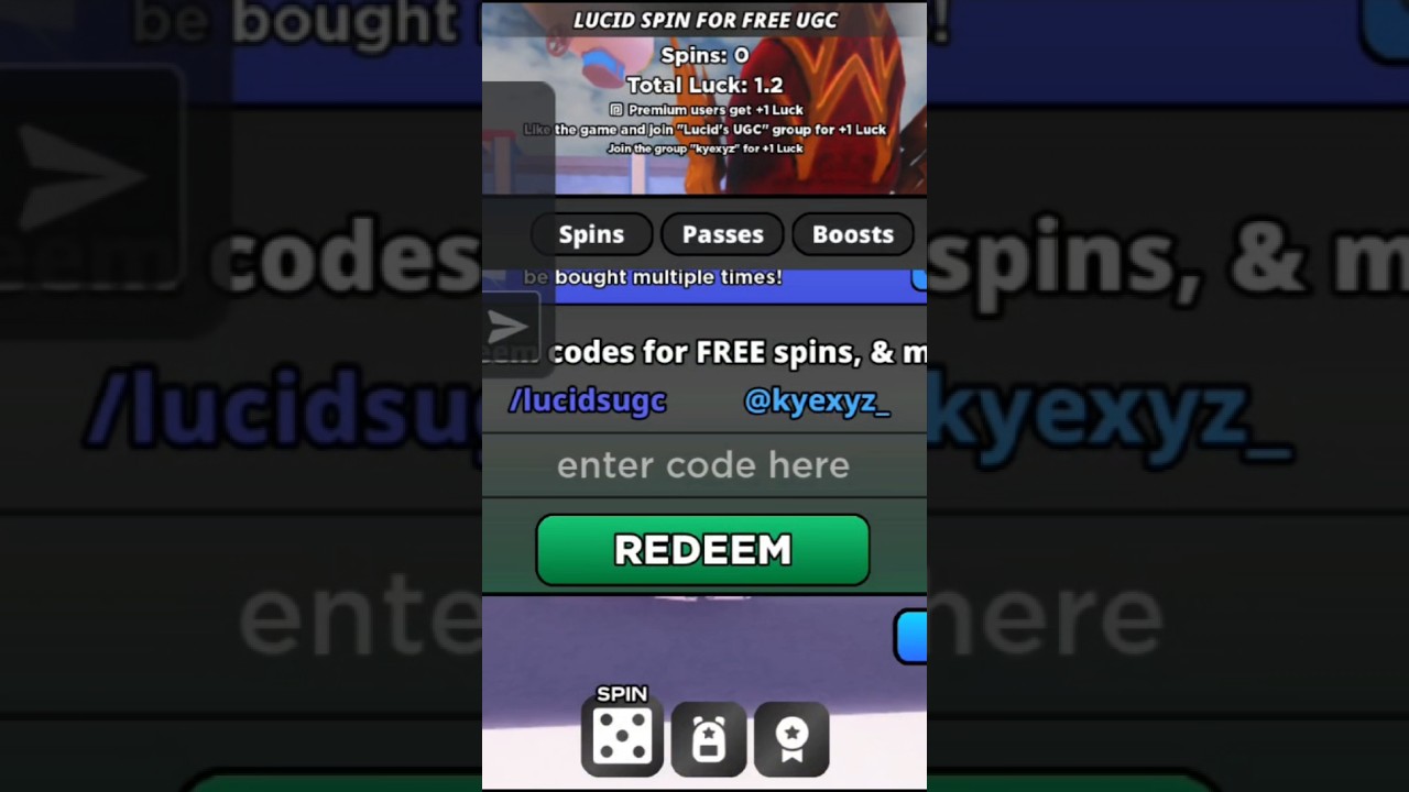LATEST Code for SPIN 4 FREE UGC