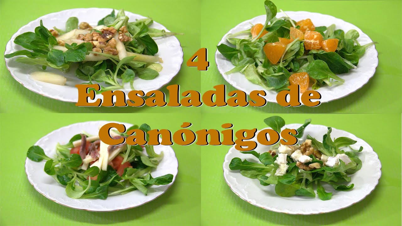 4 Ensaladas de Canónigos. Las Recetas del Hortelano
