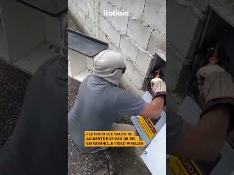 ELETRICISTA É SALVO DE ACIDENTE POR USO DE EPI, EM GOIÂNIA, E VÍDEO VIRALIZA