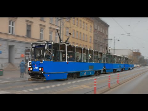 Poland, Kraków, amazing tram 52 ride from Deutsche Bank @Lubicz to Santander Bank @Starowiślna