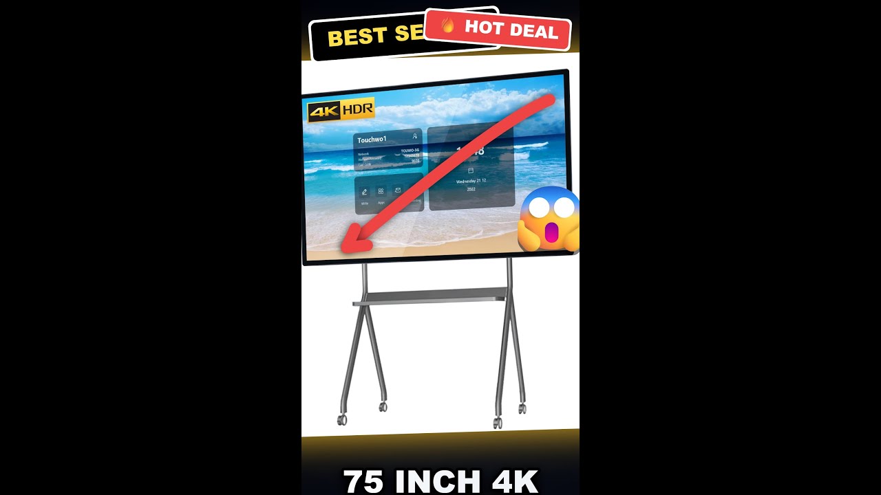 75 Inch 4K Touchscreen Monitor Smart Board Ultimate Review, Interactive Whiteboard, Android 11 & Windows 10 Pro PC, Plug and Play, Industrial Grade
