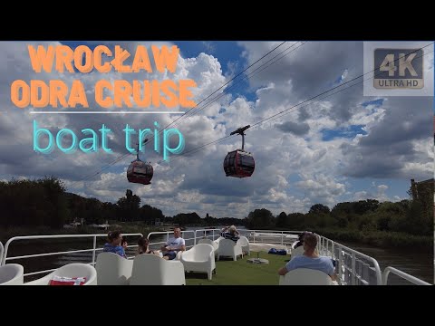 Boat Trip Odra River Wrocław  4K 🌲🌲🌞🚢🛥🌅