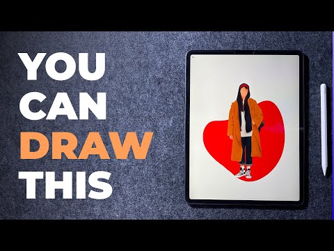 You Can Draw This Cute Girl Figure in PROCREATE | Procreate Tutorial for Beginners(Use Real Image)