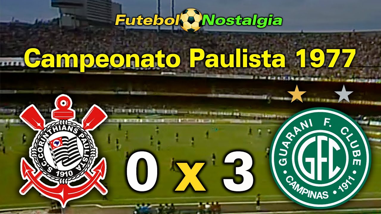 Corinthians 0 x 3 Guarani - 27-03-1977 ( Campeonato Paulista )