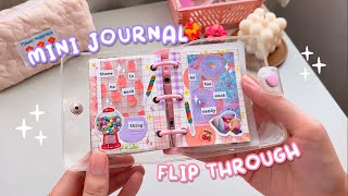 🌷 aesthetic mini journal flip through 🍭 completed three ring binder 🍬
