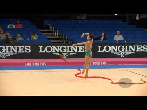 LIU Jiahui (CHN) 2015 Rhythmic Worlds Stuttgart - Qualifications Ribbon