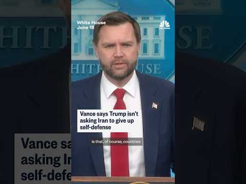 Vance says Trump isn't asking Iran to give up self-defense