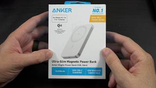 Carregador portátil Anker MagGo, bateria magnética ultrafina de 10.000 mAh, carregador Qi2 MagSaf...