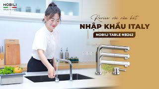 VÒI RỬA BÁT DÂY RÚT NOBILI TABLE NB242 video 1