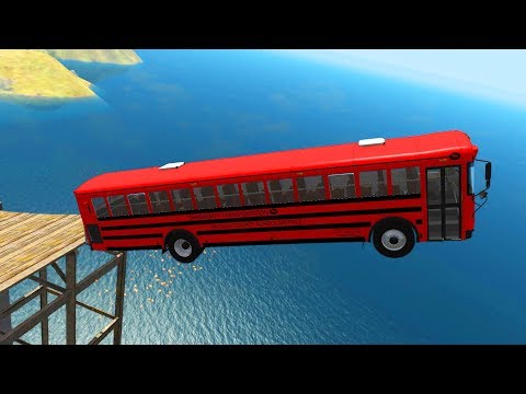 High Speed Jumps Into Water #3 - BeamNG.drive