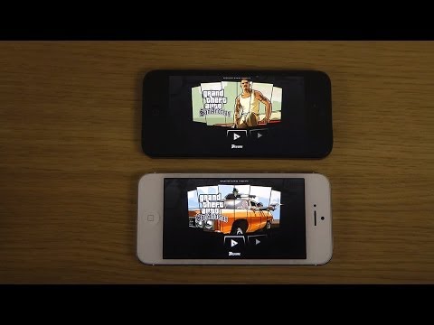 GTA San Andreas iPhone 5 iOS 7.0.4 vs. iPhone 5 iOS 6 - Gaming Performance Comparison Review