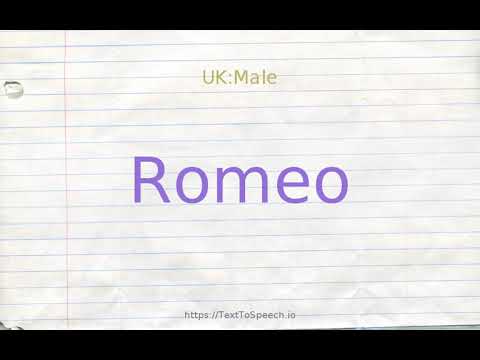 How to pronounce romeo
