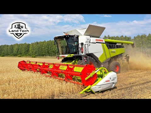 CLAAS Lexion 7700 - Новый гибридный комбайн с двумя роторами уже на полях России! Обзор и работа!