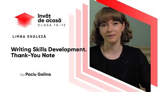 Writing Skills Development.  Thank You Note"
