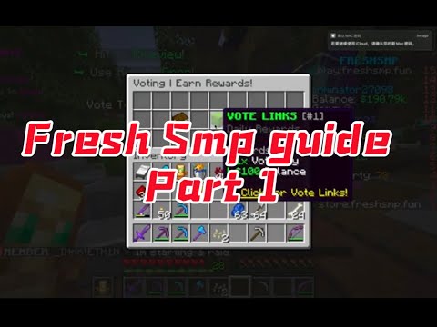 Minecraft Fresh Smp guide part 1