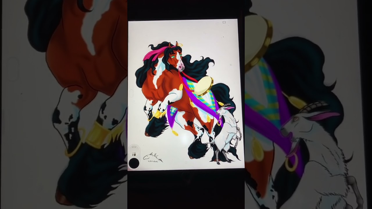 Esmeralda recreated as a Horse 🐴 #shorts #art #disney #esmeralda #disneyshorts