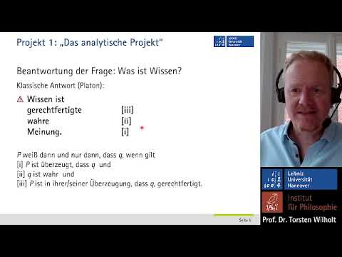 Einführung in die Erkenntnistheorie (Torsten Wilholt: "Wahrheit und Wissen": 1. Vorlesung)