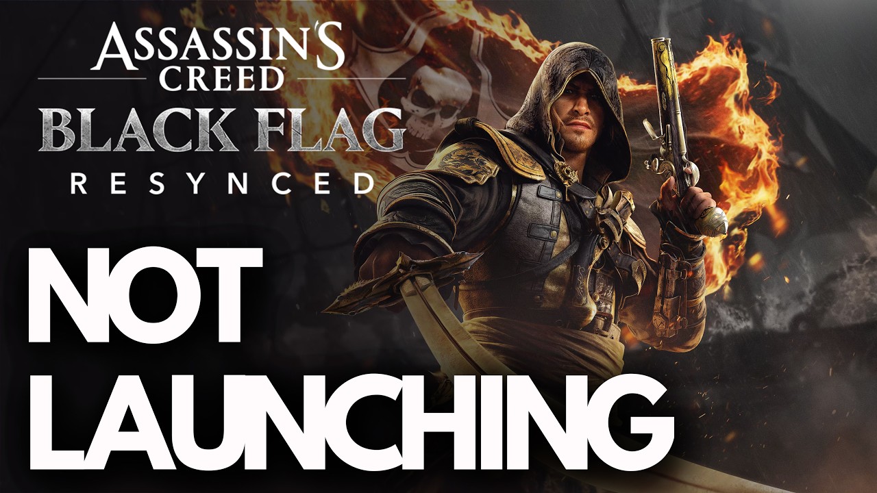 Assassin's Creed Black Flag Resynced Not Launching/Crashing/Not Loading/Black Screen Steam PC FIX🎮🔥
