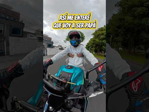VOY A SER PAPÁ 🥹😱 noticia en moto 🚨#motos #bebe #pareja #humor #kawasaki