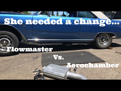 I Changed The Exhaust On The Big Block Dart//Hooker Aero Chamber vs. Flowmaster Super 10