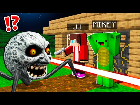 JJ RABBIT & Mikey - CREEPY LUNAR MOON vs Security House Mikey & JJ - Minecraft (Maizen)