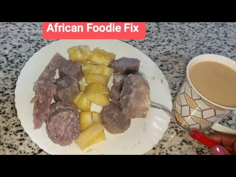 Traditional Kenyan Breakfast Tip/How to cook Arrow roots &Cassava/African Foodie Fix 