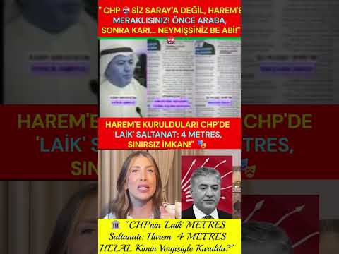 🔥 CHP' den SARAY'A KIZIP HAREM'E KURULDULAR: CHP'NİN "LAİK" SALTANATI 

📢 Meydanlarda "Saray" diye bağıranların, kapalı kapılar ardında hangi "Saltanatı" sürdüğüne şahit oluyoruz. 🎯  

🔥 170 MİLYONLUK AİLE SAADETİ 

🎯 Bursa’da MASAK raporları patladı. ⭐ Bozbey ailesinin hesapları adeta borsa gibi çalışmış. ⭐ Eşi, kızı, gelini, herkesin eli kasada. 🚀 Yani senin, benim, vatandaşın parası bu. ⭐  

🔥 OTELDE "LAİK" HAREM DÜZENİ 

💎 Murat Emir ve çevresindekilerin otele taşıdığı o özel misafirler gün yüzüne çıktı. 🚀 Mitinglerde kadın hakları nutukları atıp, otel koridorlarında harem kurmak. ⭐ .. ⭐ Siyasetin perde arkasında "saltanat" böyle mi kuruluyor? ✨ "Önce arabayı, sonra hayatındaki kişiyi değiştir. ✨ .. 🎯 " mantığı siyasetin zirvesine taşınmış durumda. ✨  

🎯 BÜLENT TAŞGIN’IN ANALİZİ 

🎯 Saray düşmanı görünüp, harem'e kurulanlar var. 📢 Bu "Laik Saltanat" mı, yoksa "hizmet" maskesi altında kurulan kişisel bir imparatorluk mu? 🚀 Sevap mı, günah mı? 📢 4 metresle çevrili bu düzen, hangi "halkçı" kitaba sığar? 💎 Siz Bursa’da, Silivri’de vurgun yaparken, burada da saltanat mı sürüyordunuz? 🔥 Neymişsiniz be abi! ⭐  

⭐ VATANDAŞA SORUYORUZ 

🔥 Siz bu siyasileri saltanat kursunlar diye mi seçtiniz? 📢 Halkın vekili, otel odalarında mı harem kurar? ⭐ Artık hesap sorma vakti gelmedi mi? ⭐  

🔥 Biz Gerçek Medya olarak, bu gizli harem saltanatlarının üzerindeki perdeyi kaldırmaya devam edeceğiz. ⭐ Gözünüzü açın. 🚀 Halkın hakkını yiyenlerin maskelerini düşüreceğiz. ✨  

🔥 Yazan: Bülent Taşgın 

🔥 #MuratEmir #CHP #Bozbey #Vurgun #Saltanat #Harem #Skandal #Siyaset #BulentTasgin #GerçekMedya #NeymişsinizBeAbi #PesArtık #LaikSaltanat #TürkiyeGündemi #HesapSor 