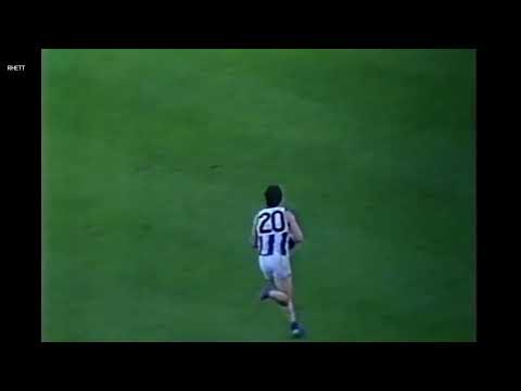 1985: Wayne Schimmelbusch kicks the winning goal with seconds to go. Nth Melbourne