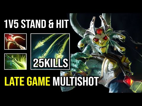 INSANE 1v5 Multishot Late Game Butterfly Medusa Just Stand and Hit Everyone Dota 2