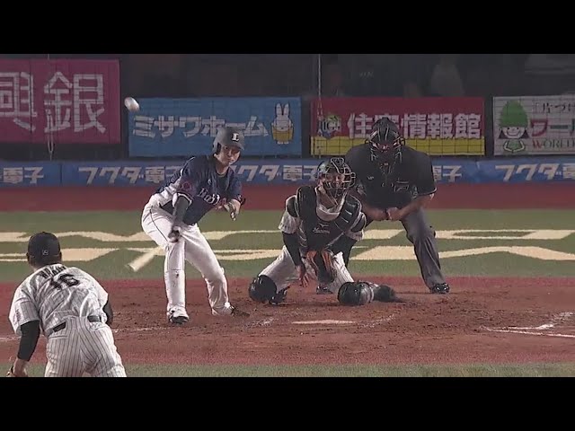 【6回表】地面すれすれの球をライオンズ・金子侑が技あり打!! 2018/6/22 M-L
