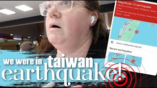 WE WERE IN TAIWAN EARTHQUAKE ON WAY TO JAPAN! | TRAVELING TO JAPAN | EARTHQUAKE AT TAIWAN AIRPORT