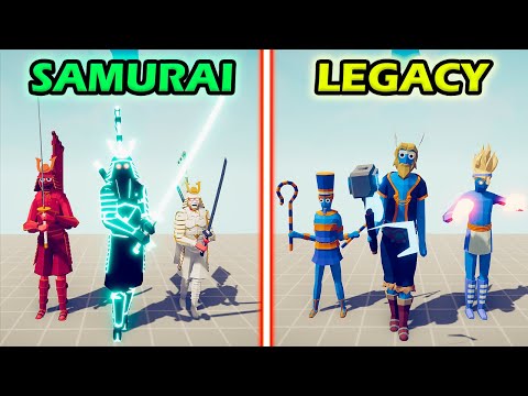 SAMURAI TEAM vs LEGACY TEAM - Totally Accurate Battle Simulator | TABS