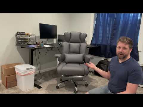 Comfortable Executive Reclining Office Chair with Foot Rest