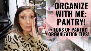 Organize with me: PANTRY! Inventorying, zones, food hacks, & pantry organization tips!