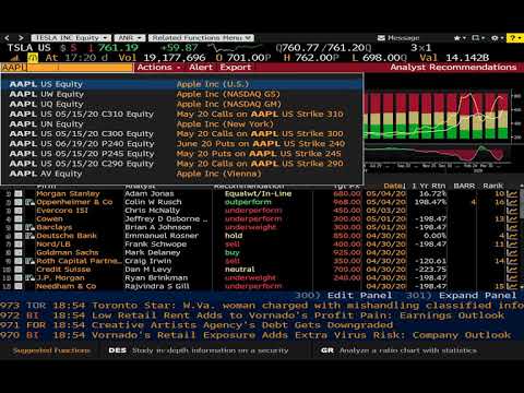 Bloomberg Terminal (Part 1) - Quick Introduction to Basic Functions