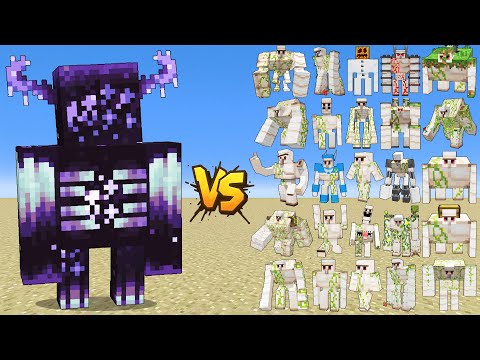 WARDEN HYPER VS ALL NEW GOLEMS – SUPER WARDEN AND GOLEM BOSSES | MINECRAFT BATTLE