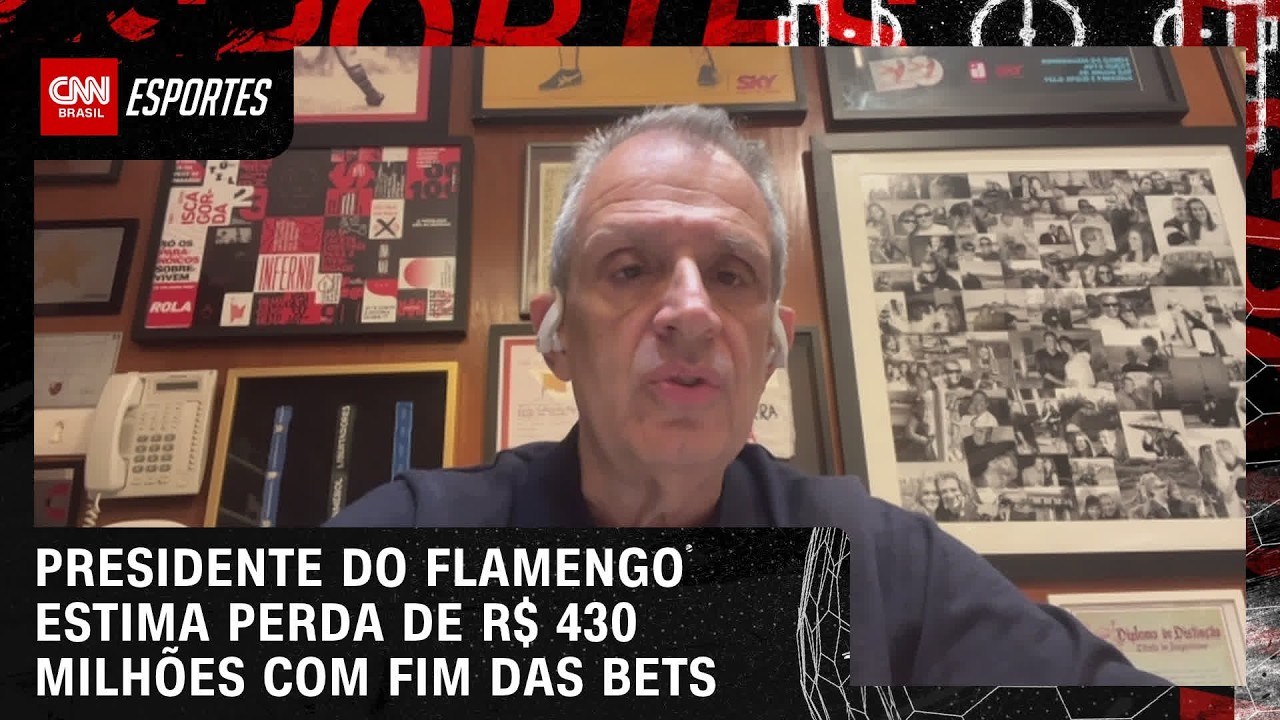 Presidente do Flamengo, Bap, avalia o impacto do fim das bets para o futebol; veja | CNN 360°