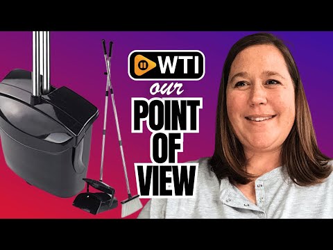 Broom and Dustpan Commercial Long Handle Sweep Set and Lobby Broom Upright Grips Sweep Set with Home Kitchen Room Office and Lobby Floor Black - WTI product video review