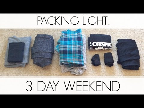 Part of a video titled Packing Light: 3 Day Weekend - YouTube