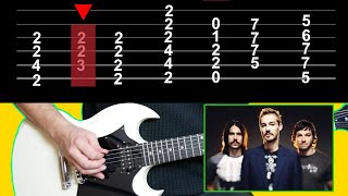 Silverchair - Straight Lines - How to play on Guitar (Tutorial with Tabs on Screen)
