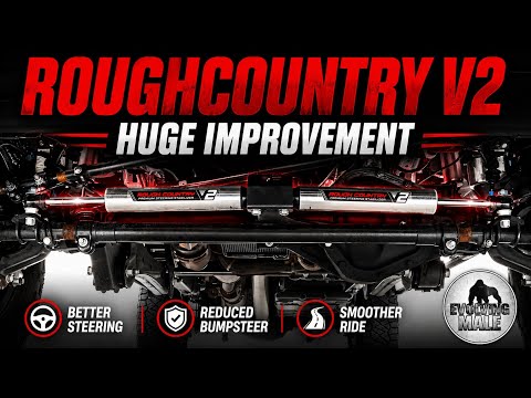 Rough Country V2 Dual Steering Stabilizer for Ford F250 SuperDuty