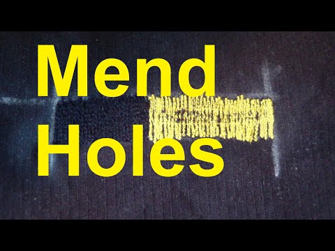How to Mend a Hole with Sewing Machine – Darning Technique
